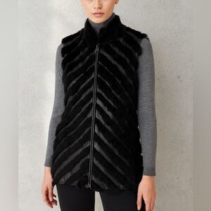 VS 2 Genuine Leather, Fur and 100% Wool Jacket Vest